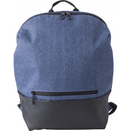 Zaino bicolore con scomparto principale e tasca con chiusura lampo