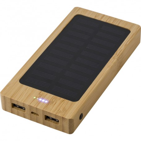 Power Bank solare in bamboo